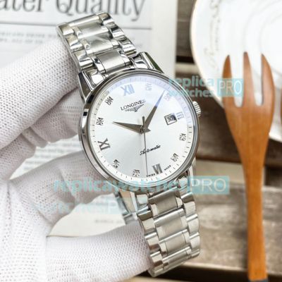 Replica Longines Silver Dial Stainless Steel Men's Watch 40mm